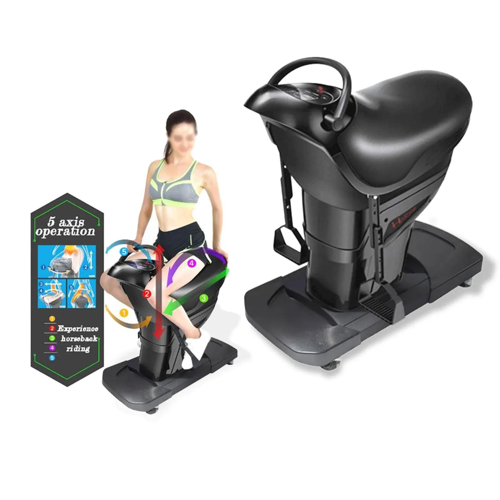 Intsupermai Horse Riding Abdominal Exercise Machine Black