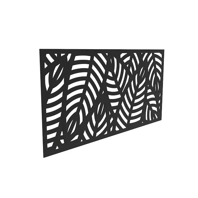 Freedom 1-in x 72-in x 3-ft Sanibel Black Polypropylene Decorative Screen Panel | 73050460