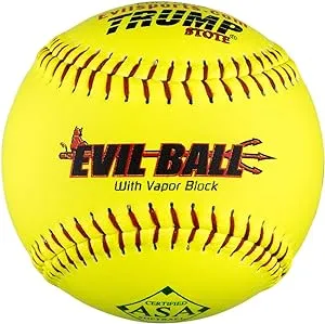 1 Dozen ASA Evil Ball 12" Softballs 52 COR 300 Compression 12 Balls (MP-Evil-RP-ASA-Y)