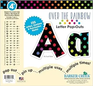 Over the Rainbow 4" Letter Pop-Outs, 255 Characters/Set