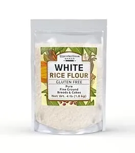 White Rice Flour By Unpretentious Baker, 4 lb, Cookies, Cakes, Muffins and Breads