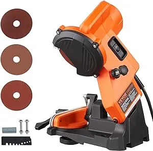 VEVOR Electric Chainsaw Sharpener, 140W Electric Saw Chain Blade Sharpener 5700RPM, Professional Bench Chain Saw Sharpening Tool with 3 Grinding Wheels Fit 0.25" to 0.404" Pitch Chains