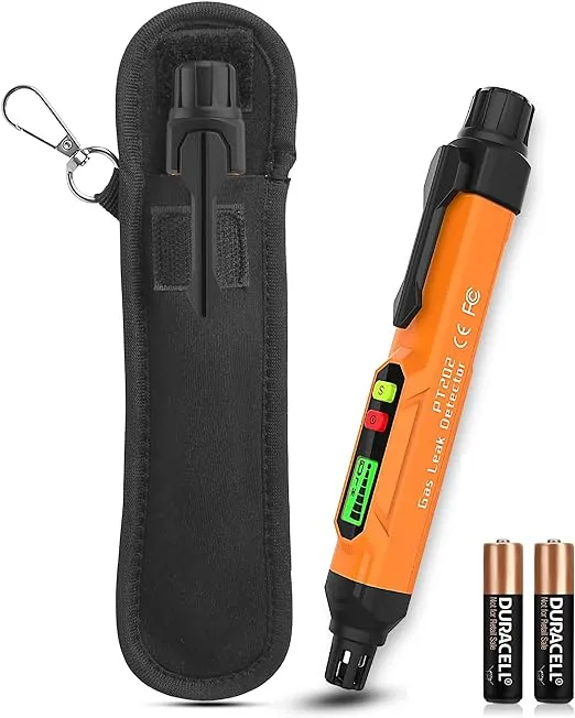 Gas Leak Detector Pen for Natural Gas and Propane: Pocket-Sized Gas Detector to Locate Gas Leaks of Combustible Gases like Methane, LPG, LNG, Fuel, Sewer Gas with Illuminated Digital Display and Alarm