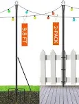 String Light Pole Steel Poles For Outdoor String Lights Hanging Garden Backyard 