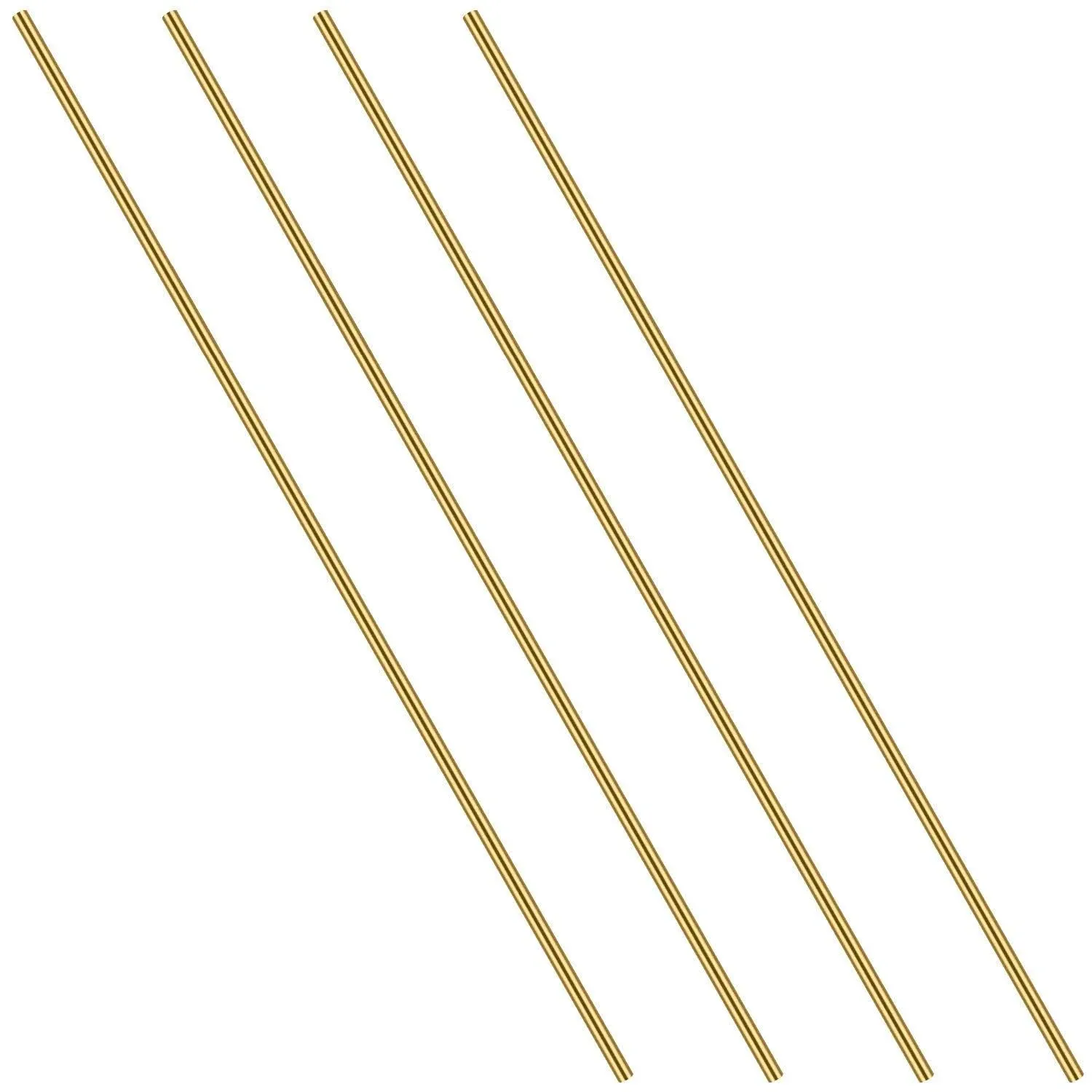 3/16 Inch Brass Round Rod, Favordrory 4PCS Brass Round Rods Lathe Bar Stock, 3/16 Inch in Diameter 14 Inches in Length