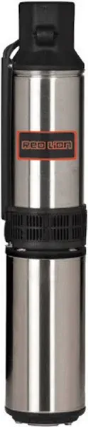 Red Lion RL12G15-3W2V 4-inch Submersible Deep Well Pump, 1-1/2-HP, 12 GPM, 3-Wire, 230-Volt, Steel, 14942408