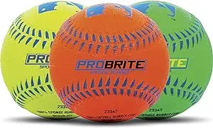 Franklin Sports - Pro Brite - Neon Rubber Teeball - MLB - Youth Tball - Baseball + Softball - Indoor & Outdoor Use