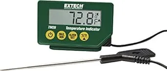 Digital Solar Powered Digital Thermometer: -40 to 392 &deg; F, Stainless Steel Probe Sensor