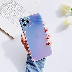 Qekaum Compatible with iPhone 13 Pro Max Case, Bling Clear Case Luxury Iridescent Laser Desing Soft TPU Protective Women Cute Phone Case Clear Case Girly Case for iPhone 13 Pro Max Clear Cute