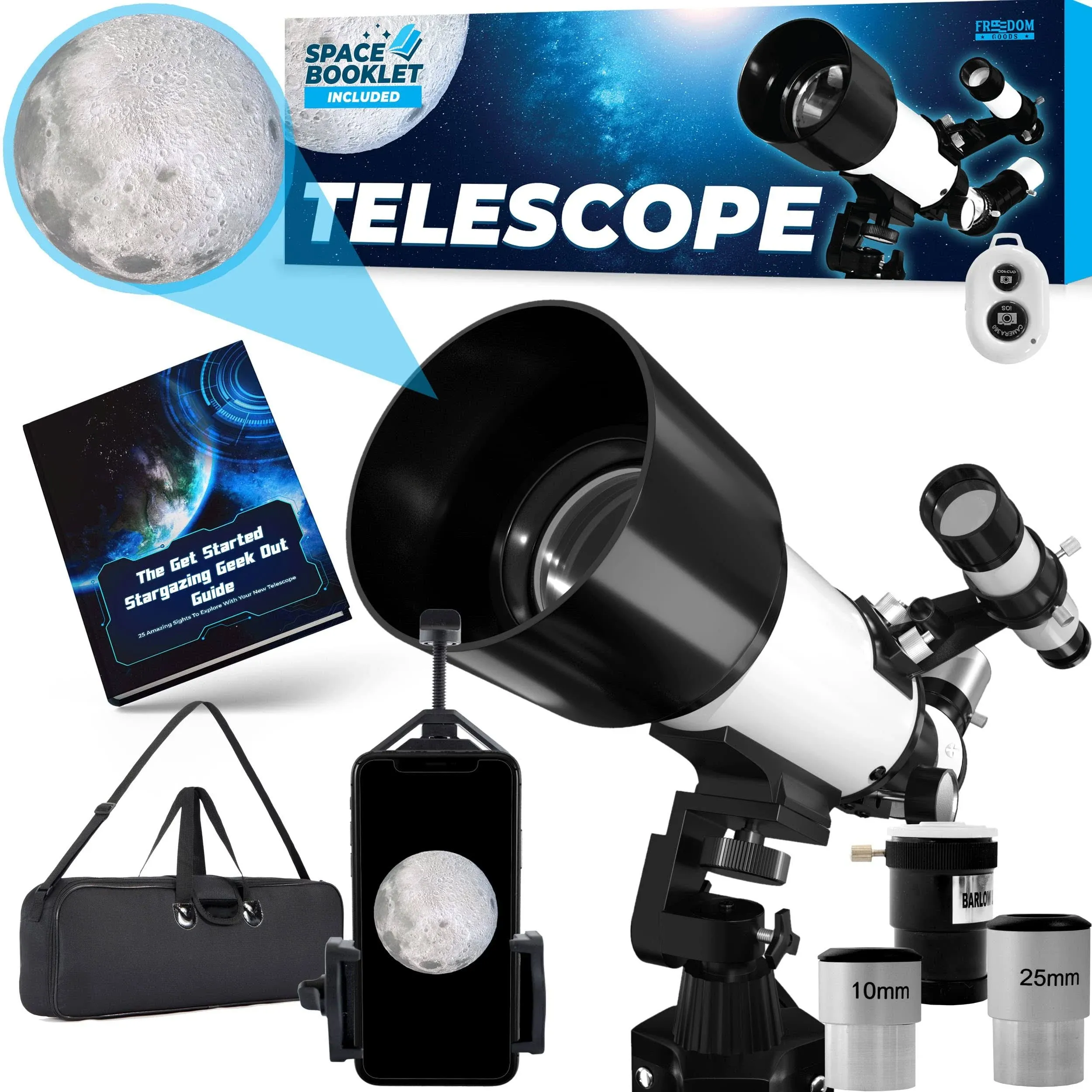 Telescope for Kids (400 x 70mm), 120X Kids Telescope (Adjustable Height),