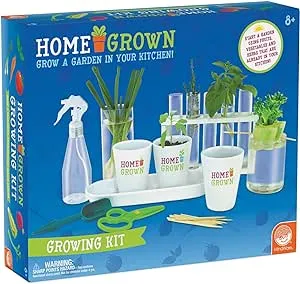 Home Grown Hydroponic Growing Kit - Tools & Instructions for No-Waste Kitchen Gardening. Ages 8 and up.