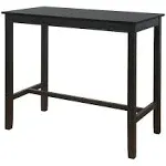 Riverbay Furniture 42" Wood Bar Height Pub Table in Black