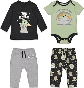 Star Wars The Child Infant Baby Boys Mix N' Match Bodysuit Graphic T-Shirt and ...