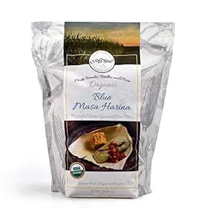 Gold Mine Blue Corn Masa Harina - USDA Organic - Macrobiotic, Vegan, Kosher and Gluten Free Flour for Healthy Mexican Dishes – 2 LBS