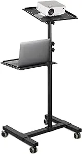 Mount-it! Mobile Projector Stand, Height-adjustable Laptop And Projector Cart