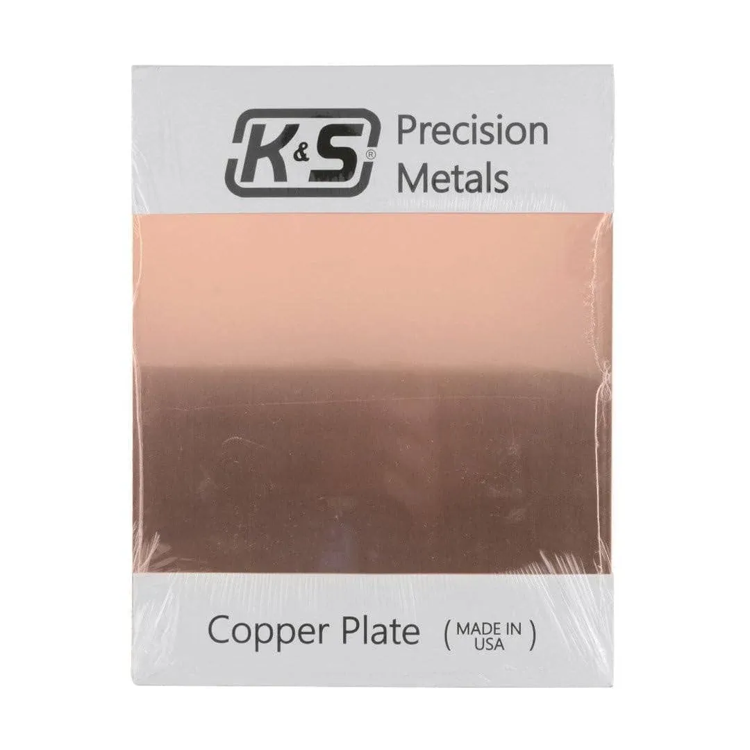 K &amp; S ENGINEERING 6604 Copper Sheet Metal,.050&#034;x8&#034;<wbr/>x10&#034;