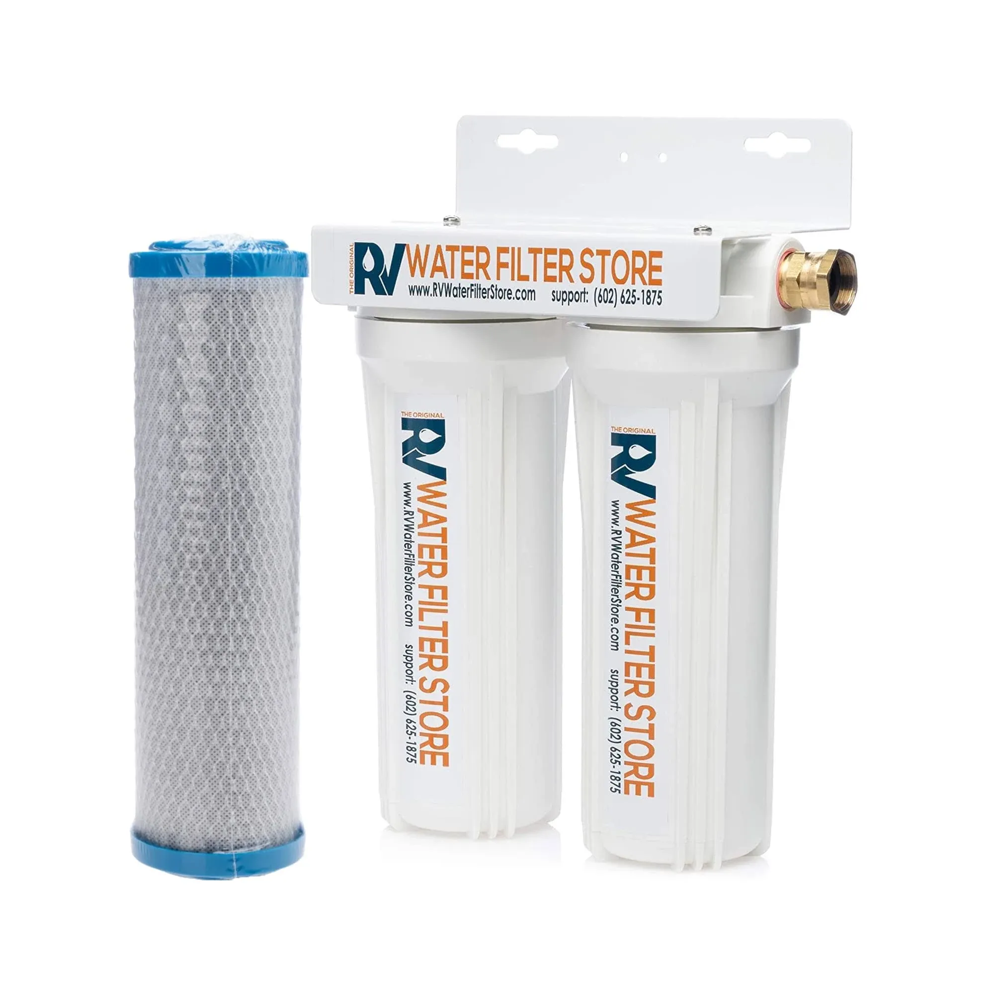 Enhanced RV Water Filtration + Anti-Scale System – 2 Stage Design, Removes Sediment, Reduces Hard Water Scaling, Improves Taste, Removes Odor – Ideal for RVs, Motorhomes, Travel Trailers & Campers