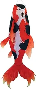 In the Breeze 5117 — Realistic Koi Fish Windsock-Hanging Outdoor Decoration, 48 inches