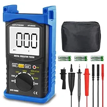 Digital Insulation Resistance Tester, AP-6688B Auto Range Megohmmeter 1999 LCD