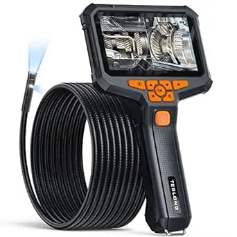 Inspection Camera, Dual Lens Inspection Camera with Light, NTS430 Teslong Borescope, IP67 Waterproof Flexible Cable Sewer Camera, 1080p HD Borescope