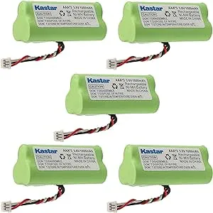 Kastar 5-Pack AAA 3.6V 1000mAh Ni-MH Rechargeable Battery Replacement for Zebra/Motorola Symbol 82-67705-01 Symbol LS-4278 LS4278-M BTRY-LS42RAAOE-01 DS-6878 Cordless Bluetooth Laser Barcode Scanner