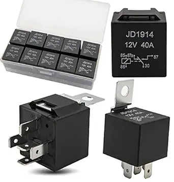 10 Pack 30/40 AMP Waterproof 5-Pin 12V Relay Switch （Spdt）For 12 Volt Automotive