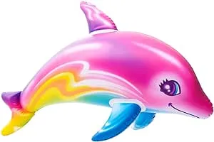 Rhode Island Novelty 36 Inch Rainbow Dolphin Inflate, 12 Pieces Per Order