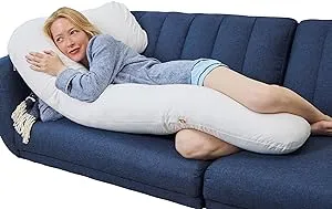 Eli & Elm Ultra Comfort Memory Foam Pregnancy Body Pillow, Unparalleled Comfort for Mom and The Bump with Unique Ergonomic Design