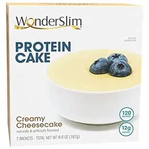 WonderSlim Protein Cake, Creamy Cheesecake, 12g Protein, Gluten Free (7ct)