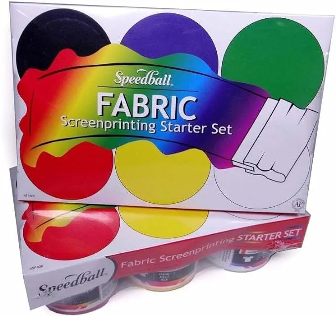 Speedball Fabric Screenprinting Ink Starter Set 4 oz Jar