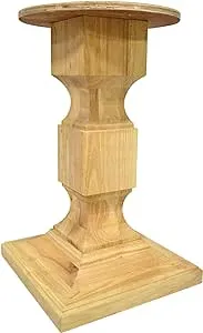 28" Tall Unfinished Chelsea Square Pedestal Table Base (WH-Chelsea28-UNF)