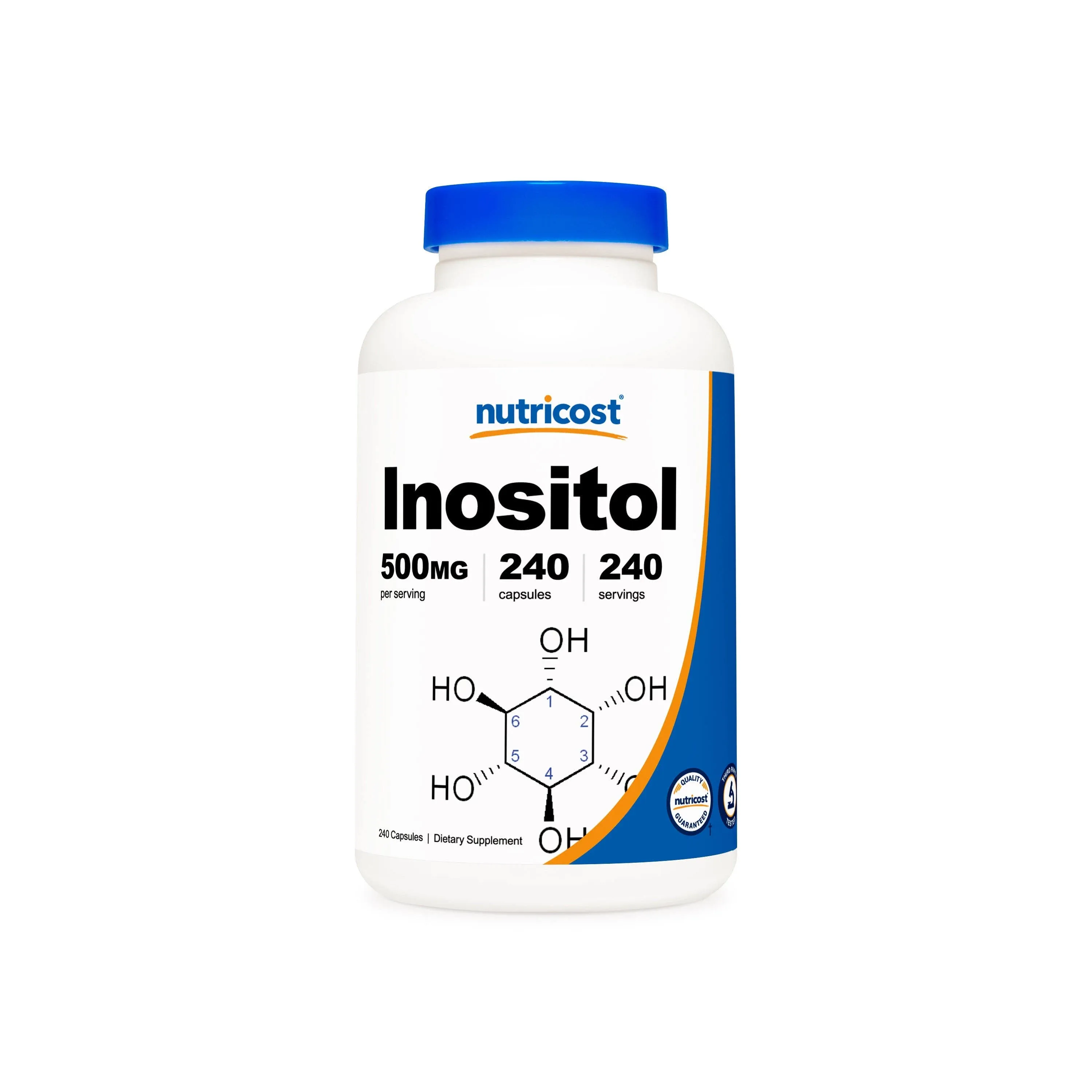 Nutricost Inositol Capsules 500mg, 240 Capsules - Non-GMO &amp; Gluten Free