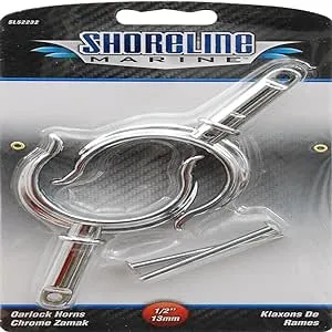 Shoreline Marine Oarlock Horns Chrome Zamak