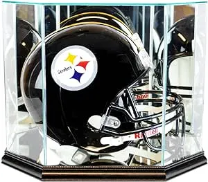 Octagon Football Helmet Display Case | UV Protected | Real Glass Protection