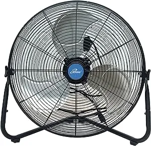 iLIVING 20 Inch 5800 CFM High Velocity Heavy Duty Metal Floor Wall Fan, For Office, Commercial, Workstation, Greenhouse, Garage, Shop Attic Use, Black, UL Listed