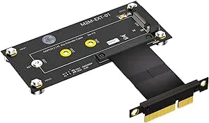 C&N PCIe X1 to M.2 Adapter NVMe Adapter M.2 PCIe SSD Converter Card Support M.2 (M Key) NVMe SSD 2280/2260/2242 with Riser Cable