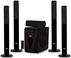 Acoustic Audio AAT5005 Bluetooth Tower 5.1 Home Theater Speaker System with Digital Optical Input and 8" Powered Subwoofer