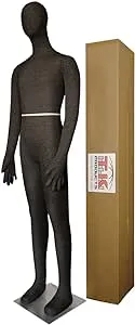 Male Mannequin, Flexible Posable Bendable Full-Size Soft -Black, by TK Products, Great for Costumes