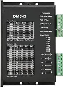 DM542 2-Phase Stepper Motor Driver, 57/86 Series Stepping CNC Motor CNC Digital Microstep Driver