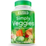 Simply Nature's Promise - 90 Veggie Capsules - Made with Whole Food Superfoods, Packed with Beta Carotene & 18 Different Vegetables - 100% Soy Free