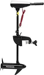 PEXMOR 8 Speed Electric Trolling Motor Electric Outboard Boat Motor w/Adjustable Handle & LED Indicator