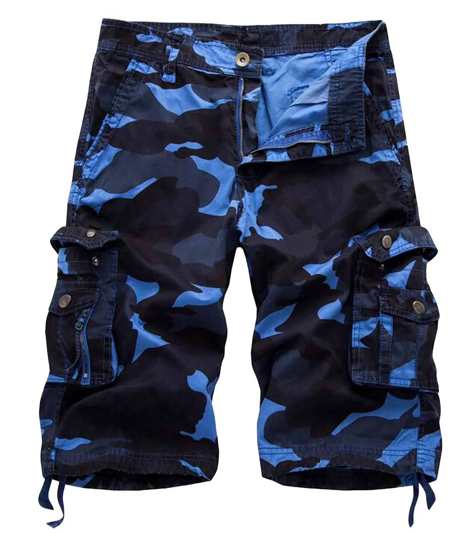 AOYOG Men&#039;s Camo Cargo Shorts Relaxed Fit Multi-Pocket Outdoor Camouflage Cargo 