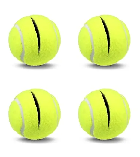 AHS Tennis Balls for Walker Legs | Tennis Balls for Walkers for Seniors | Easy Installation Walker Gliders | Pack of 4 Precut Tennis Balls, Yellow