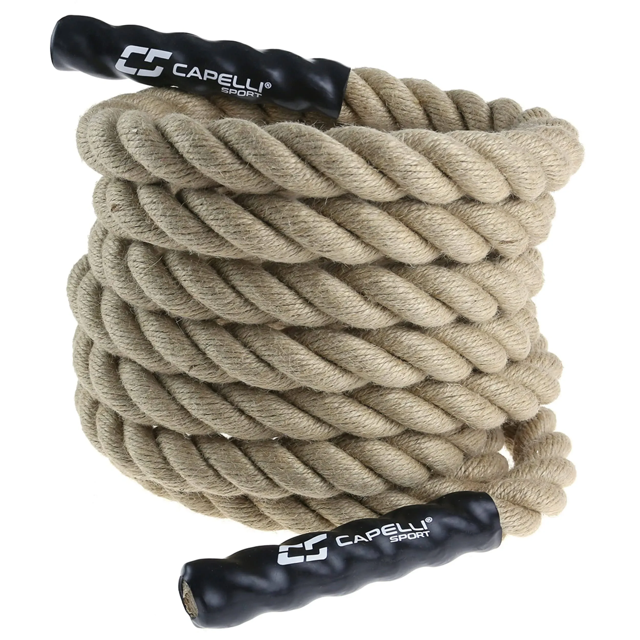 Capelli Sport Battling Ropes, Workout Battle Ropes for Strength Training and Cardio, Brown, 20 ft Length