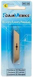 Logan Graphics FoamWerks Replacement Blades C 20 Pk-Fits the Straight Cutter, Straight/Bevel Cutter, Rabbet Cutter, and V-Groove Cutter