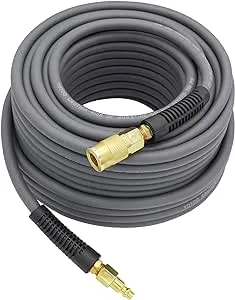 YOTOO Hybrid Air Hose 1/4 in. x 100 ft, 300 PSI Heavy Duty Air Compressor Hose ...