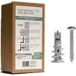 Self-Drilling Drywall Anchors | Heavy Duty Metal | 50#8 x 1.25&#034; Screws - 50 M...