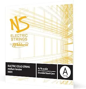 D'Addario NS Electric Cello Single A String, 4/4 Scale, Medium Tension