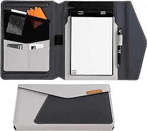 Rocketbook Orbit Capsule Folio Cover for Orbit Notpad - Gray - Executive Size (8.25” x 11.25”) - 100% Recyclable Cover with Pen Holder, Magnetic Clasp & Inner Storage Space