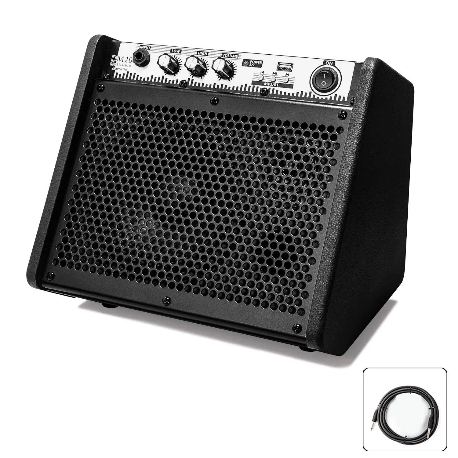 Coolmusic DM20 20W Bluetooth Personal Monitor Amplifier Electric Drum Amplifier Speaker,Keyboard Speaker